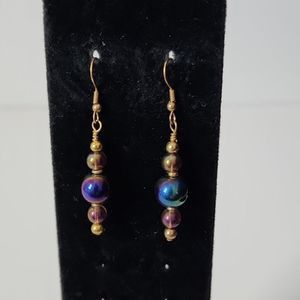 Vintage Iridescent Dangle Earrings